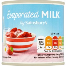Sainsburys Evaporated Milk 170g