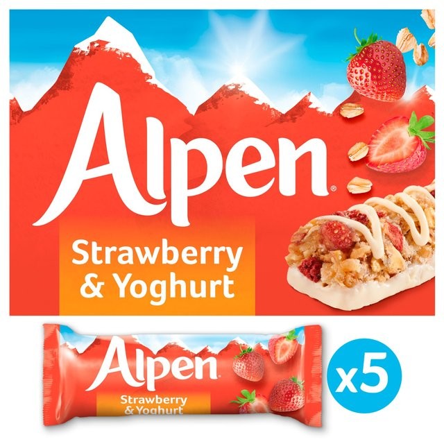 Alpen  Strawberry with Yoghurt Cereal Bar 5x29g